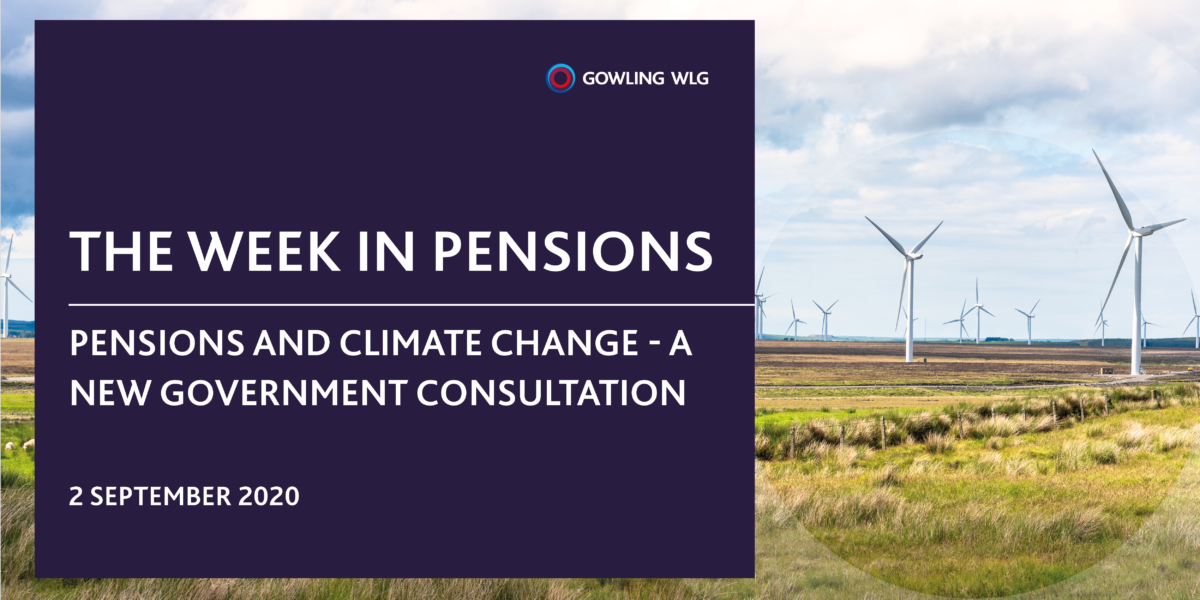 Pensions and climate change – a new government consultation