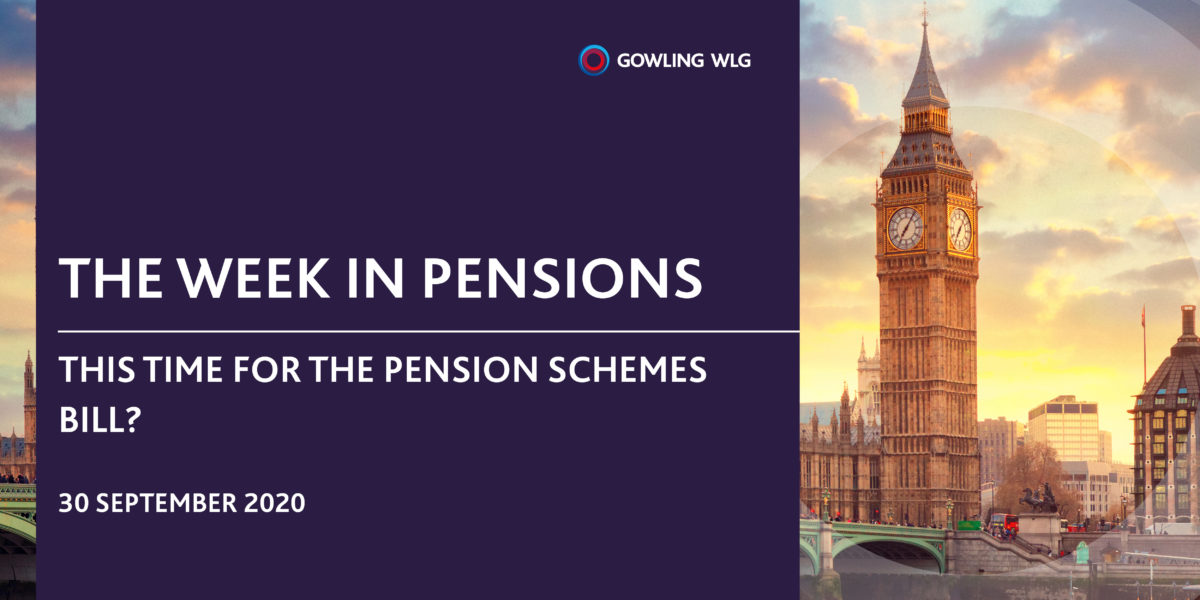 The Week In Pensions – This time for the Pension Schemes Bill?