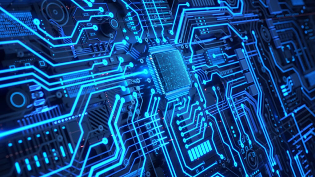 Image of futuristic circuit board